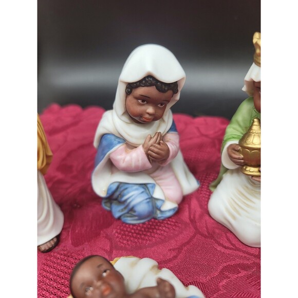 Vintage Homco Little Ones Nativity Set 6 Figurines Home Interiors #57076 - Picture 5 of 13